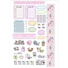 Sevimli Unicornlu Planlayıcı Sticker Set