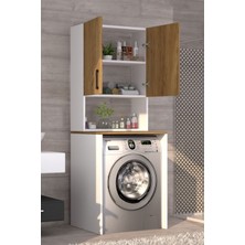 Üst Dolaplı Çok Amaçlı Çamaşır Makinesi Dolabı Çam