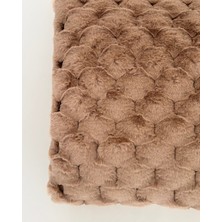 Premium,lüks Dokulu Peluş Kırlent,dekoratif,vizon,füme,ekru 1 Adet ,45X45 cm