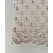 Premium,lüks Dokulu Peluş Kırlent,dekoratif,vizon,füme,ekru 1 Adet ,45X45 cm