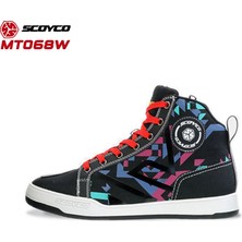 Scoyco MT-068W Yazlık Kadın Bot Kaymaz Taban ile Motosiklet Sürüş Güvenliği Sağlar