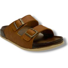 Witta 55201-25 Deri Çift Bant Anatomik Terlik 36-40