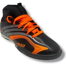 Walked 435-25 Çoraplı Halı Saha Krampon Siyah Turuncu 36-39