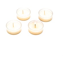 Missi 4'lü Beyaz Yasemin Kokulu Bitkisel Tealıght Mum Seti