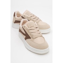 Kadın Anorak Spor Ayakkabı Bej Kahve