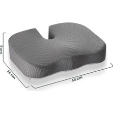 Viscofoam  Ortopedik Oturma Minderi Hemeroid Kuyruk Sokumu Coccyx Oturma Minderi Visco Minder Gri