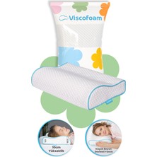 Boyun Destekli Ortopedik Yastık Visco Yastık 46x30x10-8cm