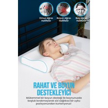 Boyun Destekli Ortopedik Yastık Visco Yastık 46x30x10-8cm