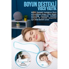 Boyun Destekli Ortopedik Yastık Visco Yastık 46x30x10-8cm