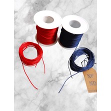 Bileklik Kolye Ipi, Makrome , Paraşüt Ipi,  Renkli 3metre Kırmızı 3metre Lacivert 1mm