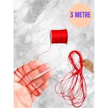 Bileklik Kolye Ipi, Makrome , Paraşüt Ipi,  Renkli 3metre Kırmızı 3metre Lacivert 1mm