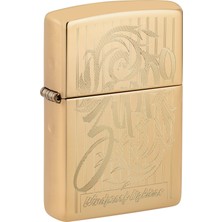 Zippo Z-46568 Premium Tasarımlı Rüzgar Geçirmez Çakmak Pirinç Alaşım ile Benzinli Yakıt
