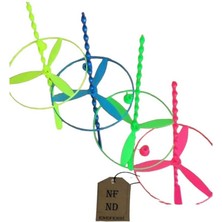 Pervane Oyuncak Bahçe Oyuncağı  Nostaljik  Fırıldak  Ufo Uçan Daire 13CM  2 Adet Pembe Sarı
