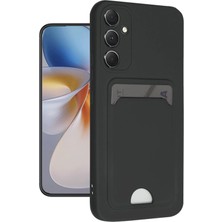Newface  Samsung Galaxy A16 5g Kılıf Kelvin Kartvizitli Silikon - Siyah Ynsmr