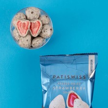 Patiswiss Beyaz Çikolatalı Kremalı Bisküvi Çilek Draje, 50G