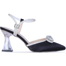 Ayakcenter By1 Ayışığı Saten 7cm Kadın Topuklu Ayakkabı