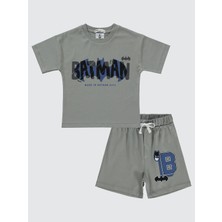 Batman Erkek Çocuk Takım 2-5 Yaş Gri