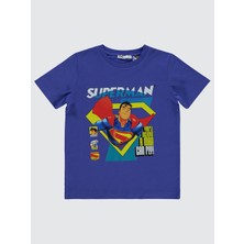 Süperman Erkek Çocuk Tişört 6-9 Yaş Saks