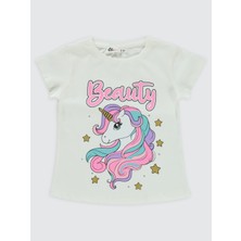 Civil Girls Kız Çocuk Tişört 2-5 Yaş Ekru