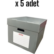 Dirilim Plastik Arşiv Kutusu ve Dosyası Taşıma Kutusu 42X35X30CM Plastik Oluklu Levha