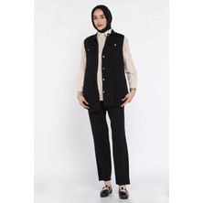 Julude Tesettür Gabardin Yelek Pantolon Ikili Takım P-00016685