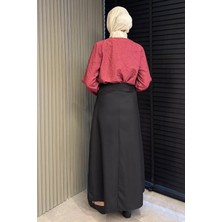 Julude Kadın Kemer Detaylı Pileli Tesettür Etek P-00016343