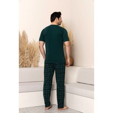 Nisanca Yazlık Kısa Kol %100 Pamuk Erkek Pijama Takımı