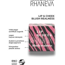 Rhaneva Lip And Cheek Blush Realness, Organik ve Vegan, 9 gr