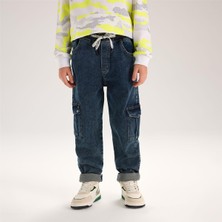 Erkek Çocuk Şardonsuz Ince Pantolon - G-644 - Indigo