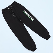 Erkek Çocuk Şardonlu Kalın Pantolon - 12297 - Siyah