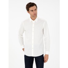 Cacharel Erkek Beyaz Slim Fit Uzun Kollu Gömlek 50291698-VR013