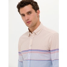 Cacharel Erkek Mavi Slim Fit Uzun Kollu Gömlek 50265469-VR036