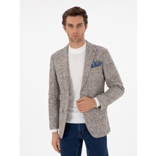 Cacharel Erkek Açık Kahverengi Slim Fit Ceket 50290526-VR002