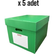 Dirilim Plastik Arşiv Kutusu ve Dosyası Taşıma Kutusu 42X35X30CM Plastik Oluklu Levha