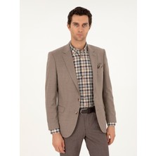 Cacharel Erkek Camel Slim Fit Yün Karışımlı Ceket 50292488-VR015