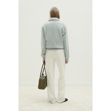 Suud Collection Beyaz Dalie Pileli Pantolon