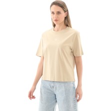 TB0A5NJEY941 Timberland Lush Short-Sleeve Tee Kadın T-Shirt S&amp;uuml;tl&amp;uuml; Kahve