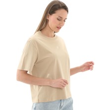 TB0A5NJEY941 Timberland Lush Short-Sleeve Tee Kadın T-Shirt S&amp;uuml;tl&amp;uuml; Kahve