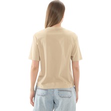 TB0A5NJEY941 Timberland Lush Short-Sleeve Tee Kadın T-Shirt S&amp;uuml;tl&amp;uuml; Kahve