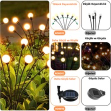 Robeve 2'li Paket 6'lı Ateş Böceği Bahçe Aydınlatması Solar Bahçe Aydınlatması Güneş Enerjisi Bahçe Aydınlatması Güneş Enerjili Aydınlatma Gün Işığı Aydınlatma LED Işık Su Geçirmez Bahçe Işığı