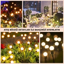 Robeve 2'li Paket 6'lı Ateş Böceği Bahçe Aydınlatması Solar Bahçe Aydınlatması Güneş Enerjisi Bahçe Aydınlatması Güneş Enerjili Aydınlatma Gün Işığı Aydınlatma LED Işık Su Geçirmez Bahçe Işığı