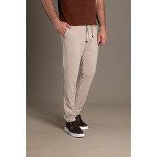 Zeki Özer Erkek Bej Ipli Jogger Pantolon