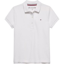 Kız Çocuk Essential Polo T-Shirt - Beyaz