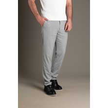 Zeki Özer Erkek Açık Gri Keten Pantolon