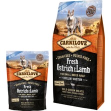 Deve Kuşu Etli & Kuzu Etli Tahılsız Küçük Irk Köpek için Kuru Mama  6 kg
