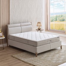 Ergonomic Air Yatak,baza,başlık 3'lü Set - Krem