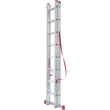 Elmas Serisi - 2 Parça x 2,5 Metre = 5 Metre  A Tipi Alüminyum Merdiven - Yerli Üretim