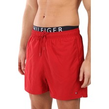 Erkek Medıum Drawstring Yüzme Şortu - Kırmızı