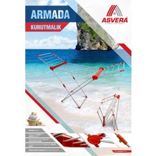 Asvera Safir Serisi - Armada Alüminyum Borulu Çamaşır Kurutmalık - Kanatlı Çamaşır Kurutma Askısı