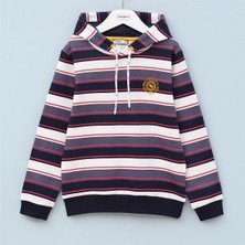 Erkek Çocuk Şardonsuz Uzun Kol Ince Kapşonlu Tişört - 16224 - Lacivert